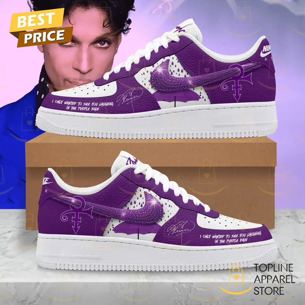 Prince Purple Rain Signature Air Force 1 Sneaker