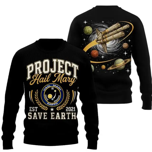 Project Hail Mary 2026 Merch Sweatshirt Est 2021 Save Earth Clothes Gift For Dad Project Hail Mary 2026 Merch Sweatshirt Est 2021 Save Earth Clothes Gift For Dad - Image 1