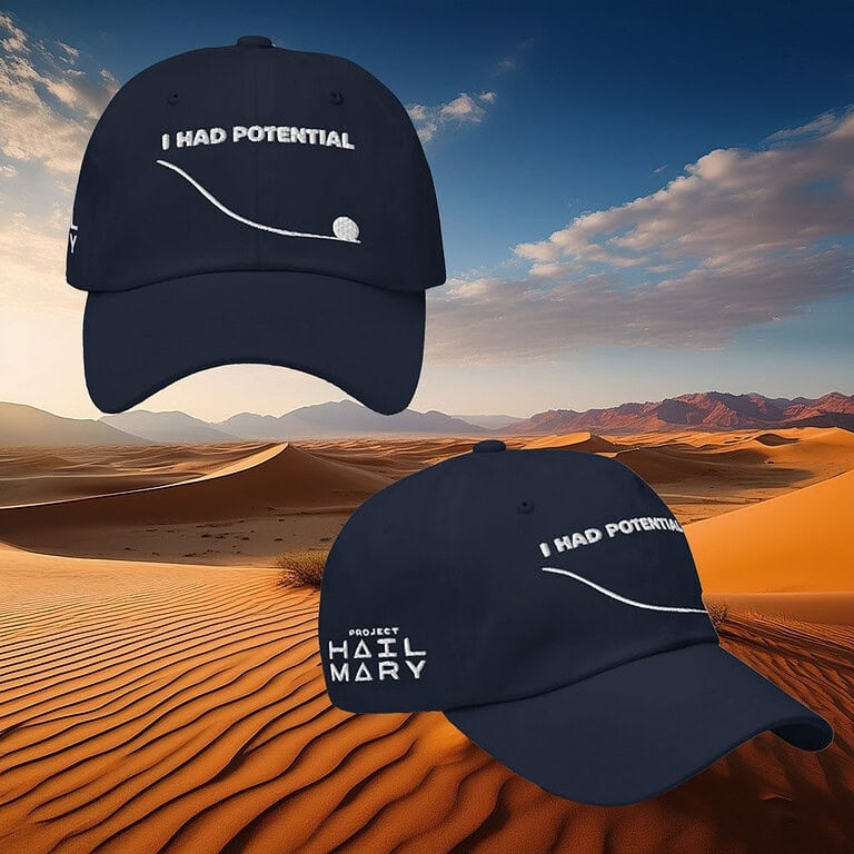 Project Hail Mary Amaze Hat Rocky Sci-Fi Dr Grace’s I Had Potential Baseball Cap Merchandise
