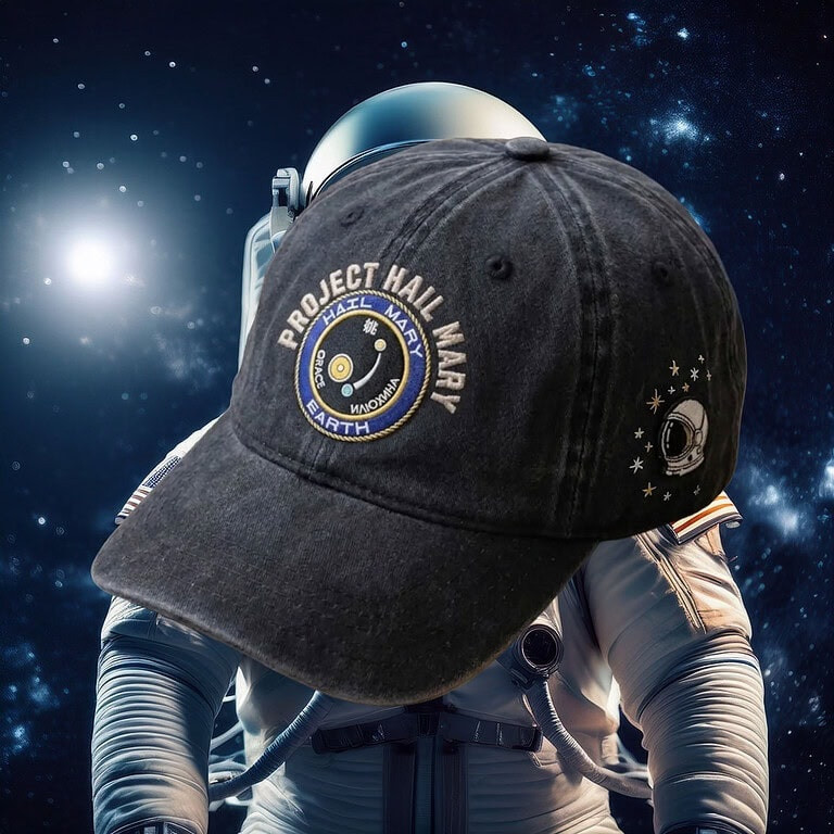 Project Hail Mary Embroidered Hat Sci Fi Space Baseball Cap Project Hail Mary Movie Merch