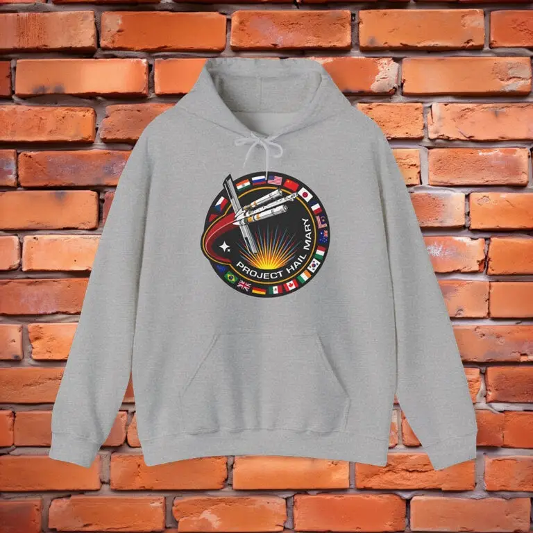 Project Hail Mary Mission Badge Poster Hoodie Project Hail Mary Merch Sci Fi Lover Clothing