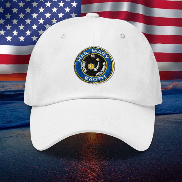 Project Hail Mary Mission Patch Hat Project Hail Mary Merch Cap White Gifts For Sci Fi Fans