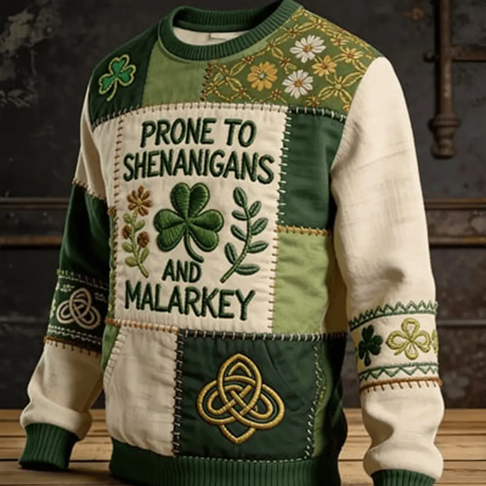 Prone To Shenanigans And Malarkey Sweatshirt St Patrick's Day Outfit St Patrick's Gifts Prone To Shenanigans And Malarkey Sweatshirt St Patrick's Day Outfit St Patrick's Gifts - Image 1