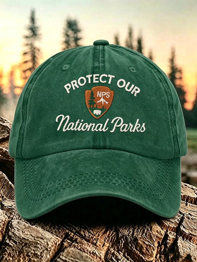 Protect Our National Parks Dad Hat National Park Resist Bear Ball Cap Gift Ideas For Brothers