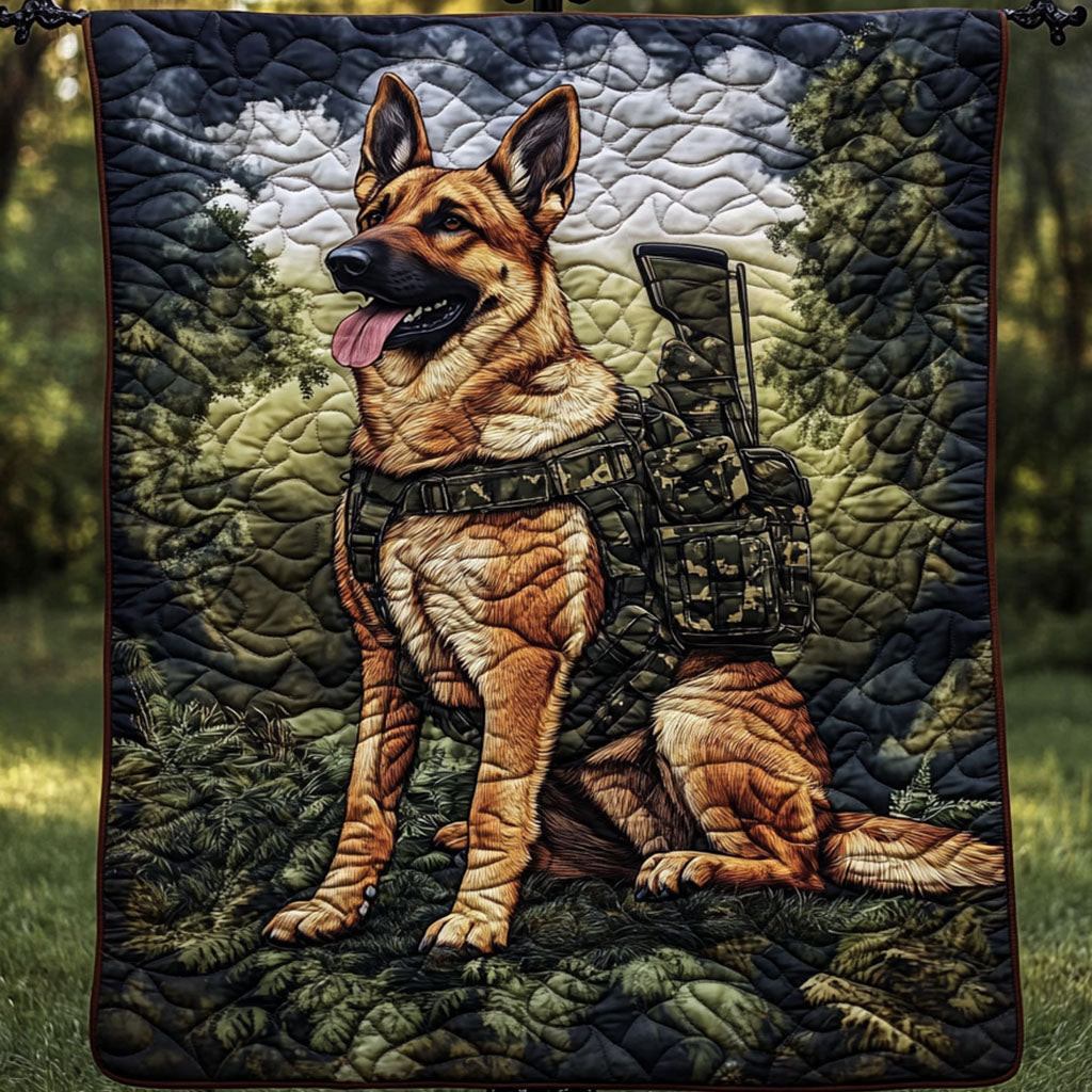 Protector Quilted Blanket Bed Christmas Decor Gifts For The German Shepherd Lover