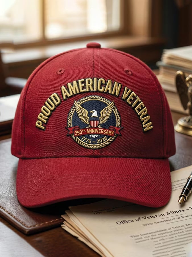 Proud American Veteran Hat USA 250th Anniversary Baseball Cap Independence Day Gift For Veteran