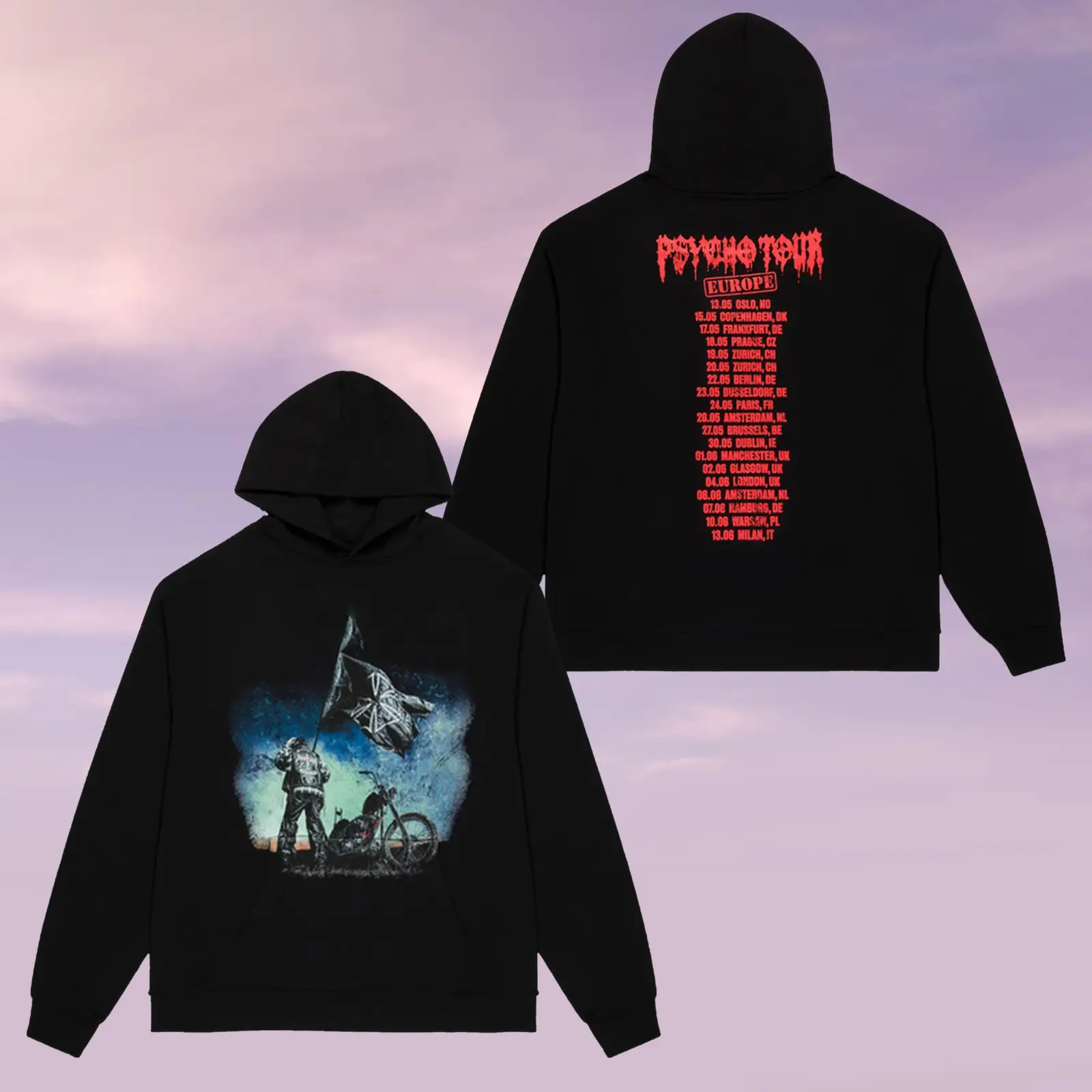Psycho Tour Cover Hoodie Rock Tour Inspired Apparel Gift For Music Lovers