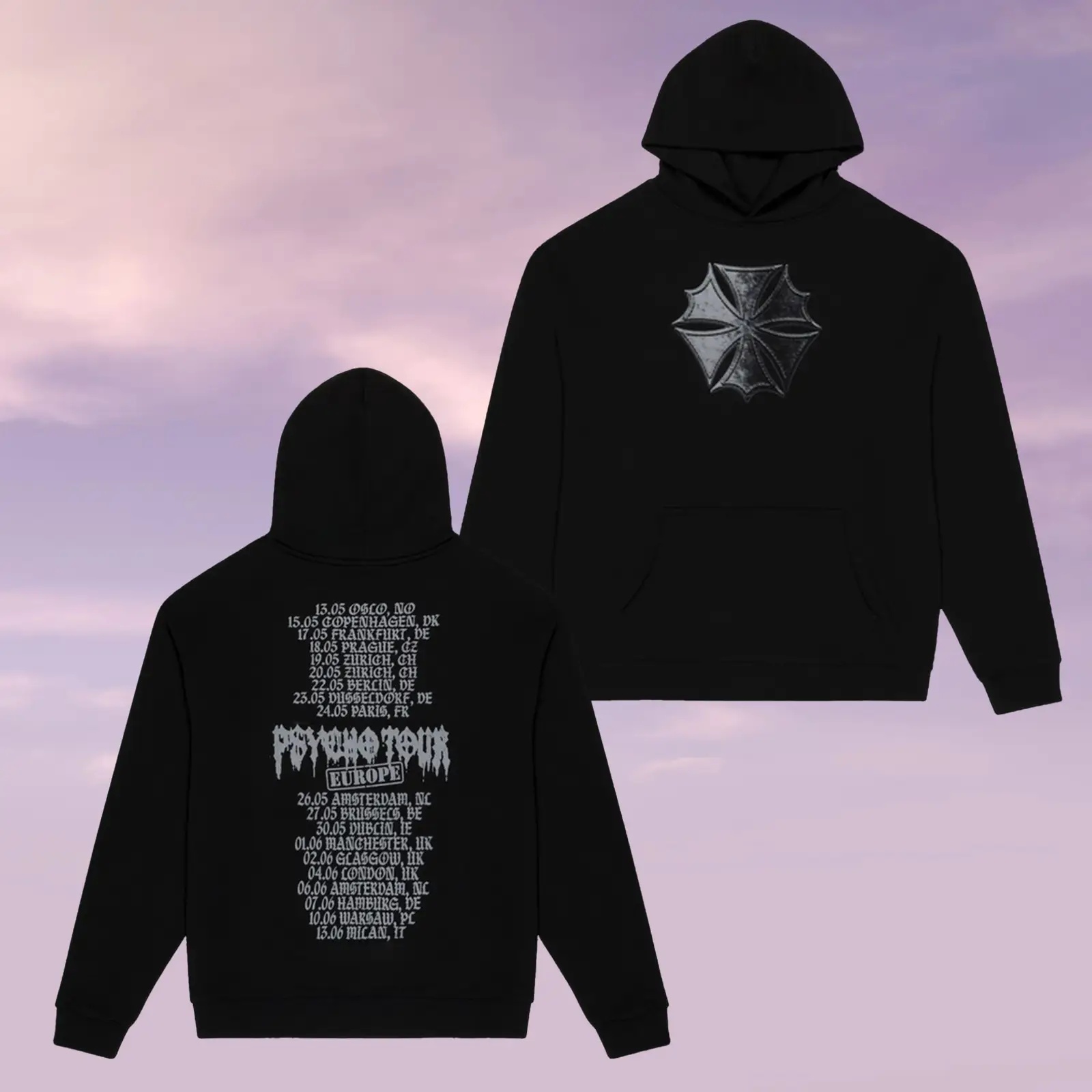 Psycho Tour Emblem Hoodie Rock Tour Inspired Apparel Birthday Gift For Him