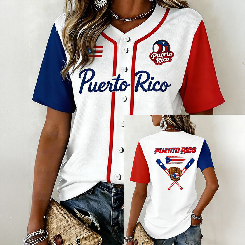 Puerto Rico 2026 World Baseball Classic Jersey Baseball Clothes Fan Gift For Wife Puerto Rico 2026 World Baseball Classic Jersey Baseball Clothes Fan Gift For Wife - Image 1