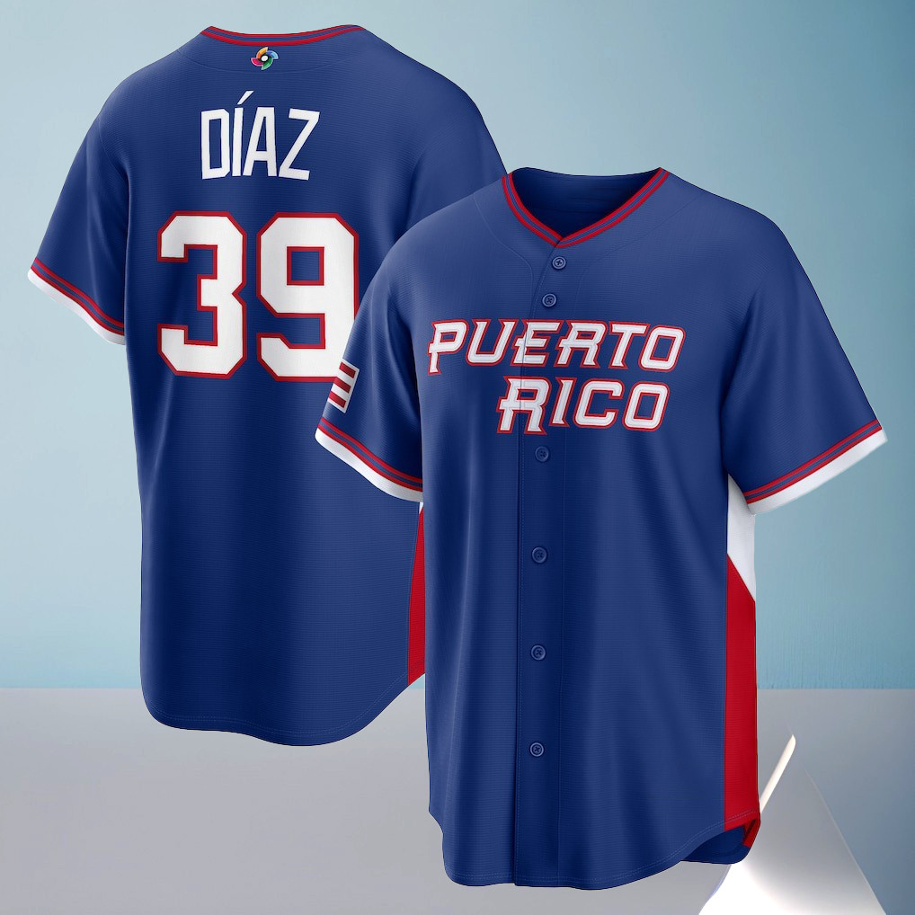 Puerto Rico Baseball Edwin Diaz 2026 World Baseball Classic Road Stadium Jersey Gift For Baseball Lovers