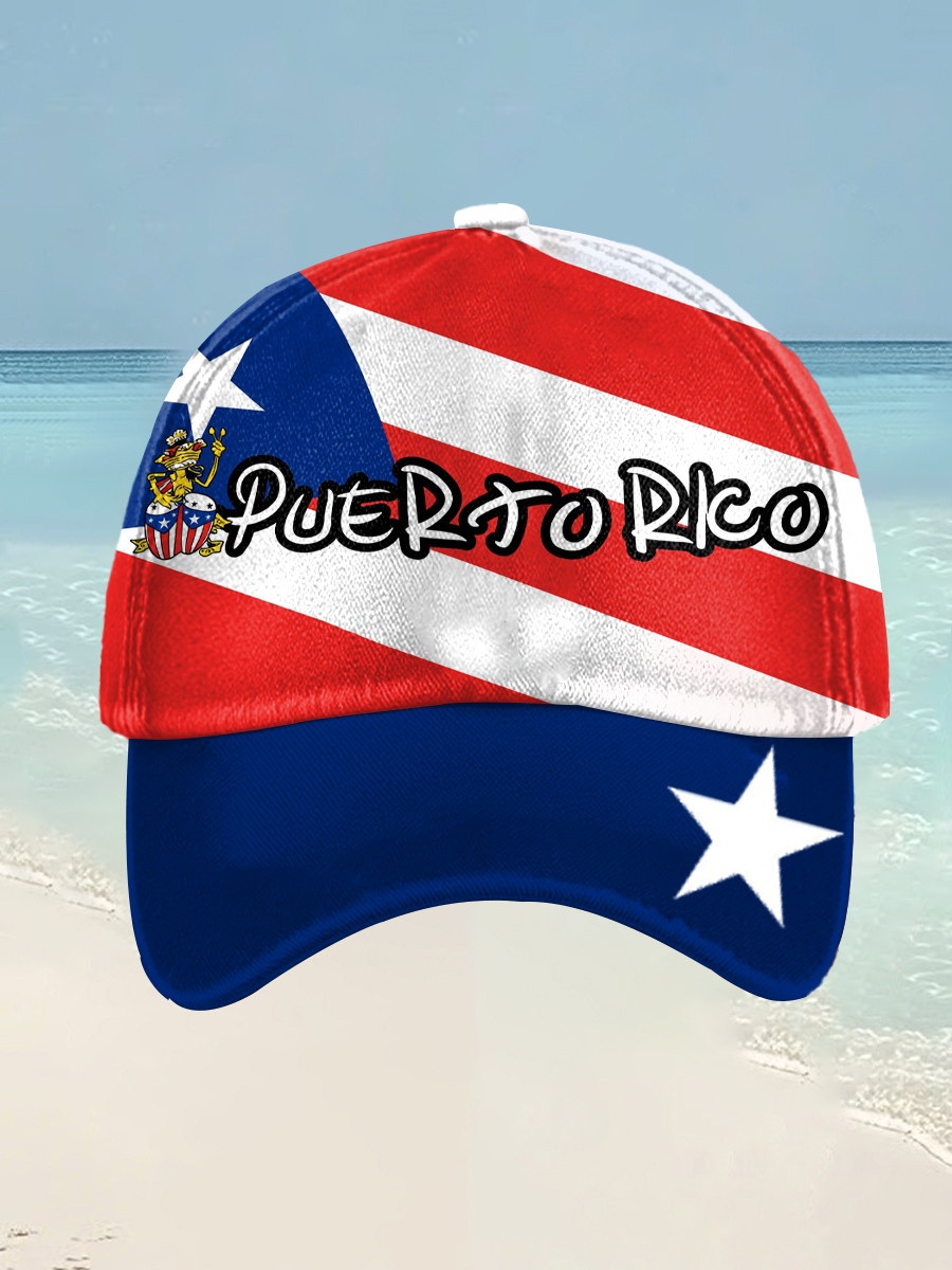 Puerto Rico Baseball Hat Patriotic PR Flag Island Hat Supporters Gift Ideas
