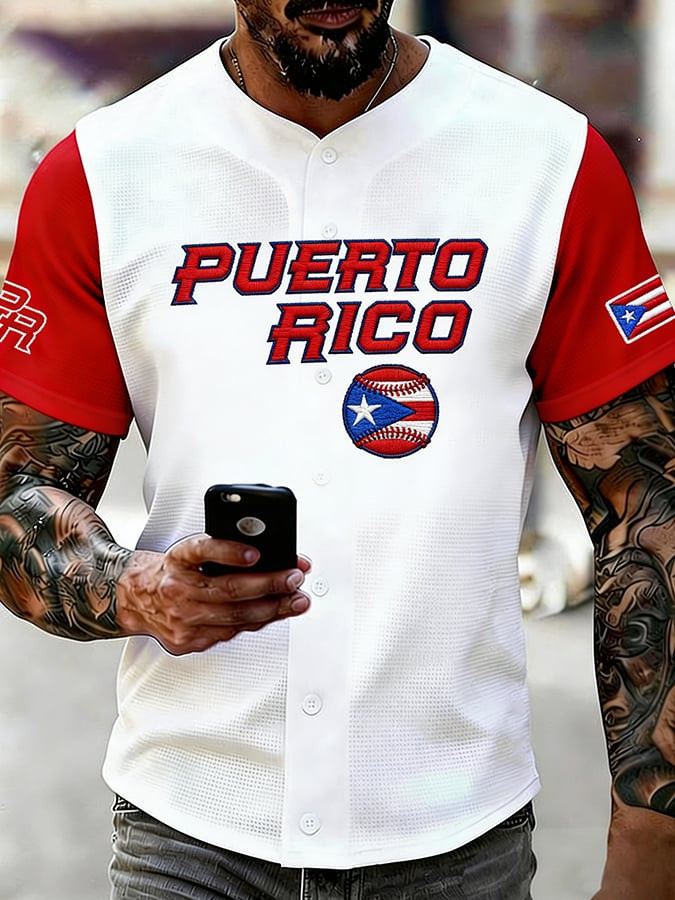 Puerto Rico Baseball Jersey Men's World Baseball Classic 2026 Clothing Puerto Rico WBC Merch