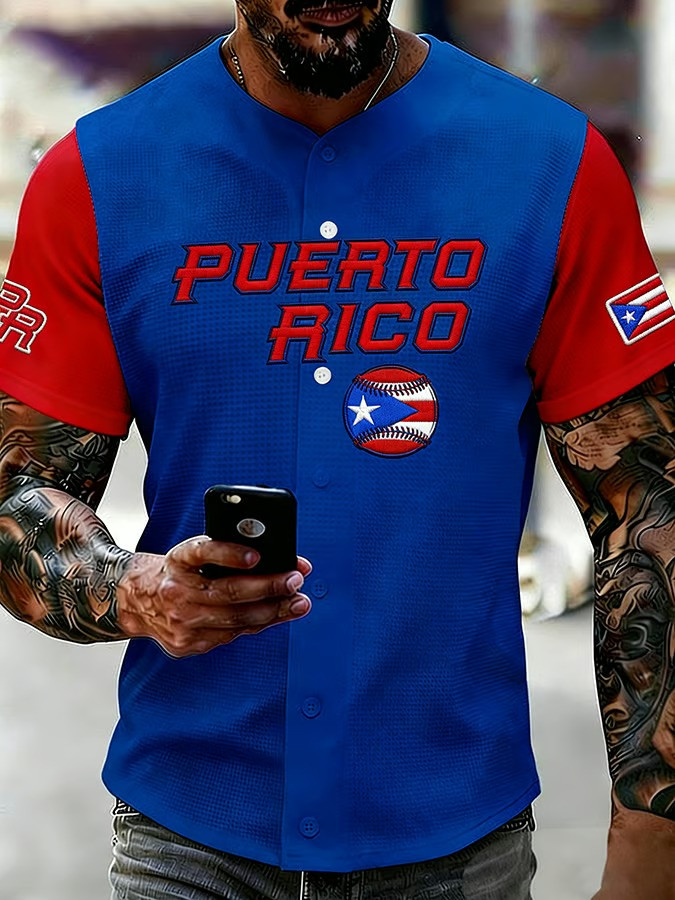Puerto Rico Baseball Jersey Shirt World Baseball Classic 2026 Fan Gear Puerto Rico Pride Gift For Baseball Fans