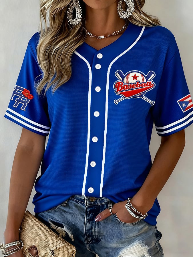 Puerto Rico Baseball Jersey Women World Baseball Classic 2026 Clothing Puerto Rico WBC Merch Puerto Rico Baseball Jersey Women World Baseball Classic 2026 Clothing Puerto Rico WBC Merch - Image 1
