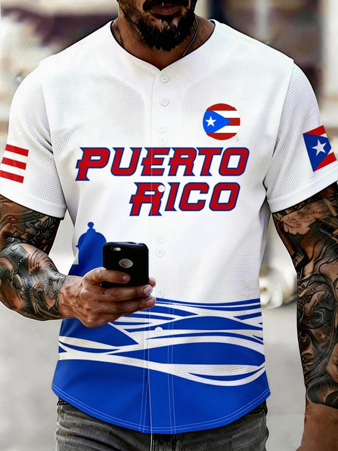 Puerto Rico Baseball Jersey World Baseball Classic 2026 Clothing PR Baseball Merch For Men Puerto Rico Baseball Jersey World Baseball Classic 2026 Clothing PR Baseball Merch For Men - Image 1