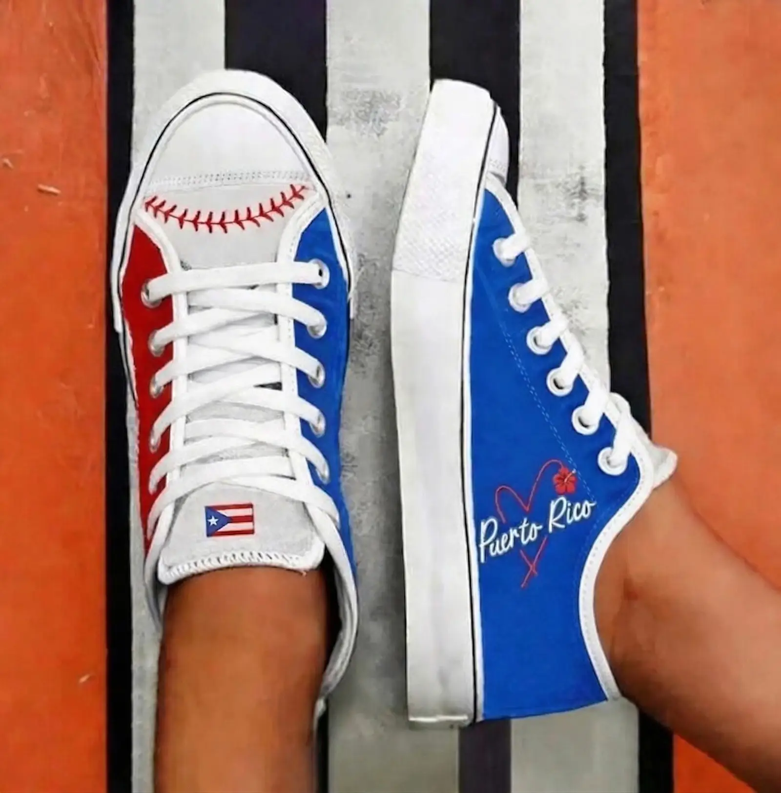 Puerto RIco Baseball Team Sneakers Proud Boricua Baseball Merch Best Fan Gift For Fans