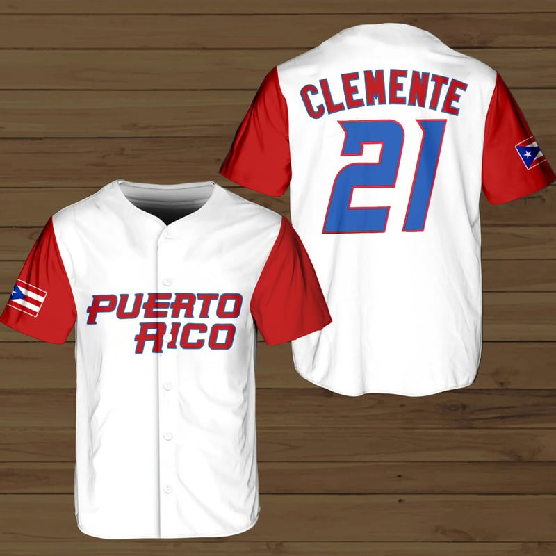 Puerto Rico Clemente #21 WBC 2026 Jersey Puerto Rico World Baseball Classic Apparel