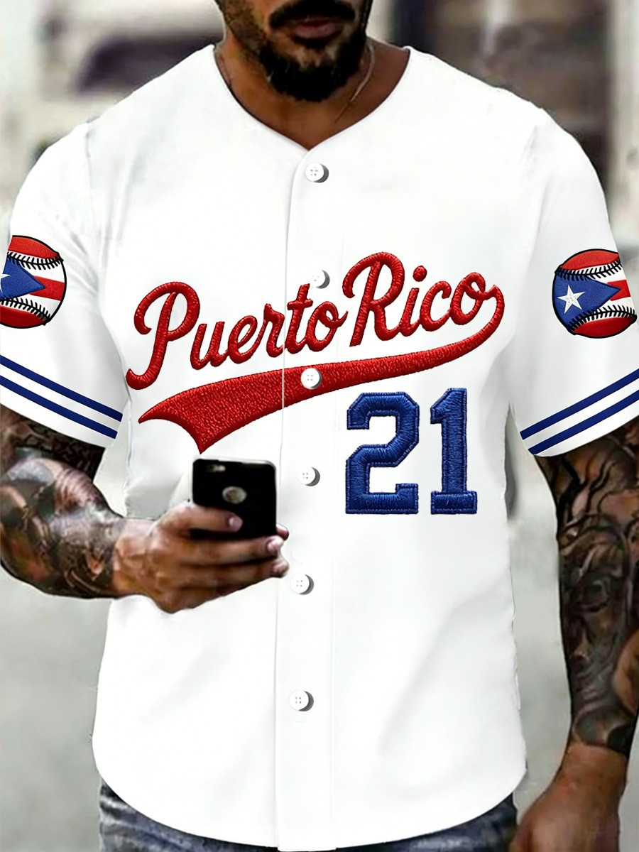 Puerto Rico WBC 2026 Jersey Men's PR World Baseball Classic Clothing Gift for Son