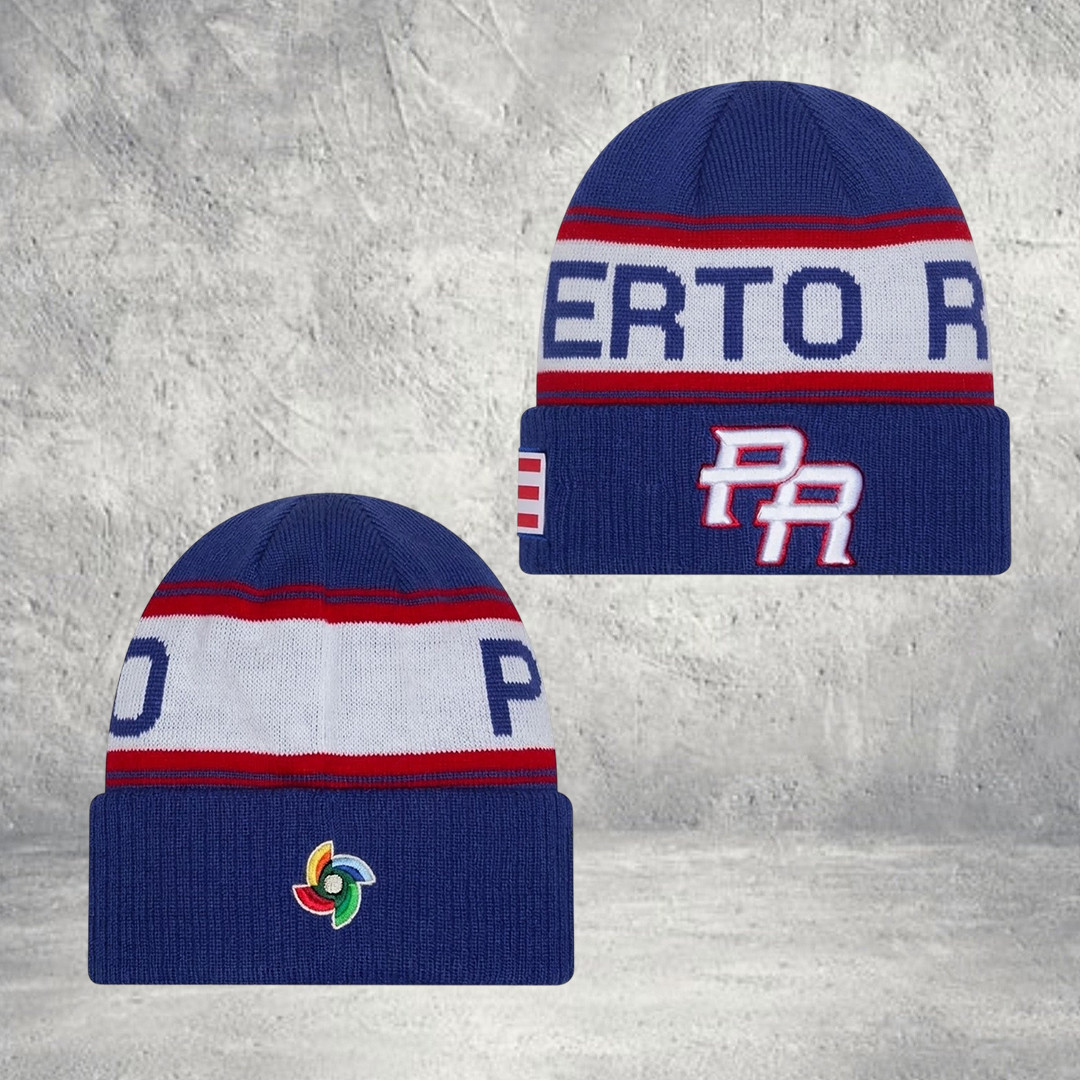 Puerto Rico World Baseball Classic 2026 New Era New Era Beanie WBC Hat Puerto Rico World Baseball Classic 2026 New Era New Era Beanie WBC Hat - Image 1