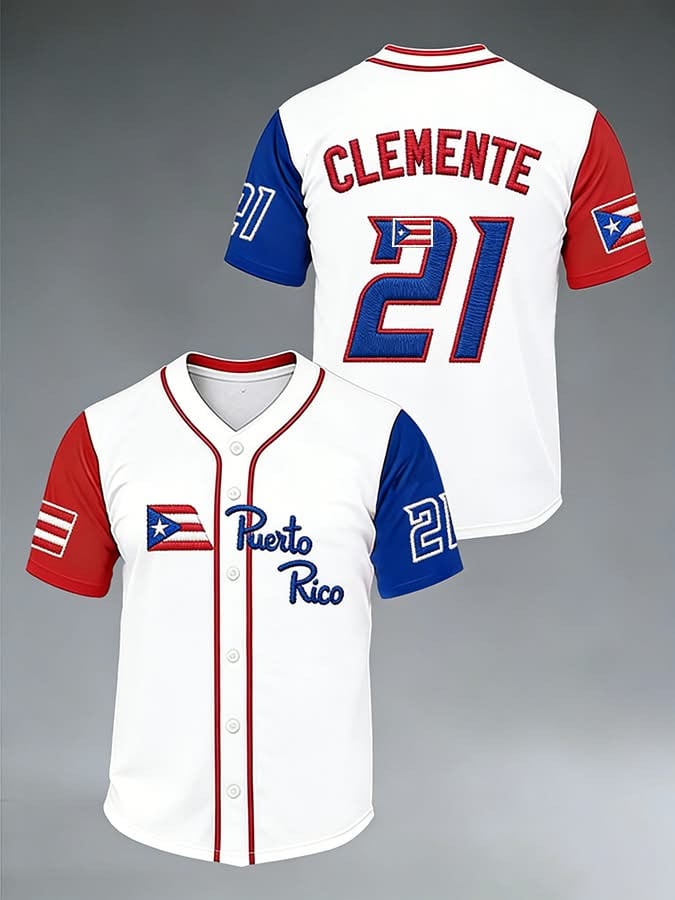 Puerto Rico World Baseball Classic Merch Clemente 21 Jersey Team PR Baseball Merch 2026