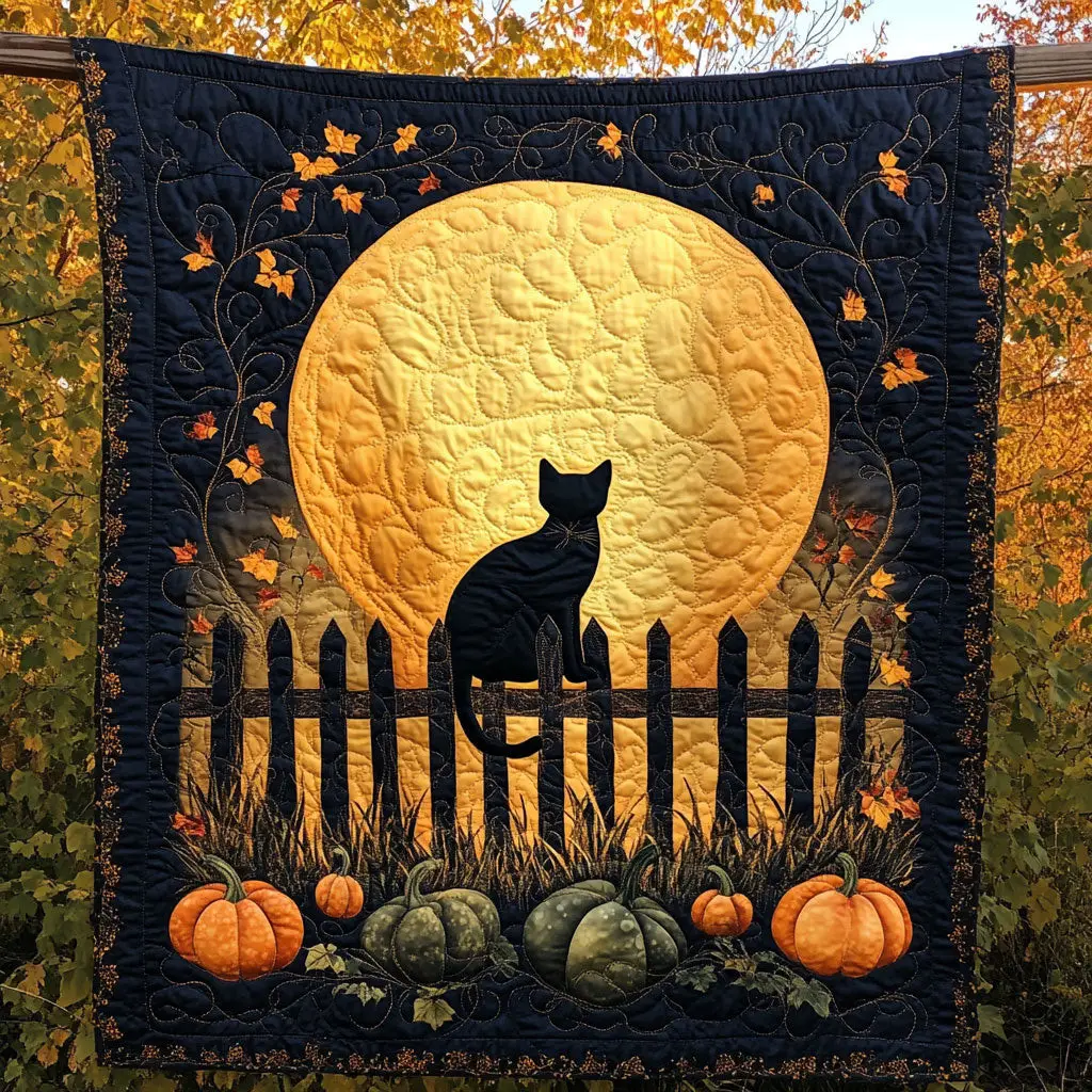 Pumpkin Prowl Quilt Beautiful Quilt Blanket Gift for Cozy Living