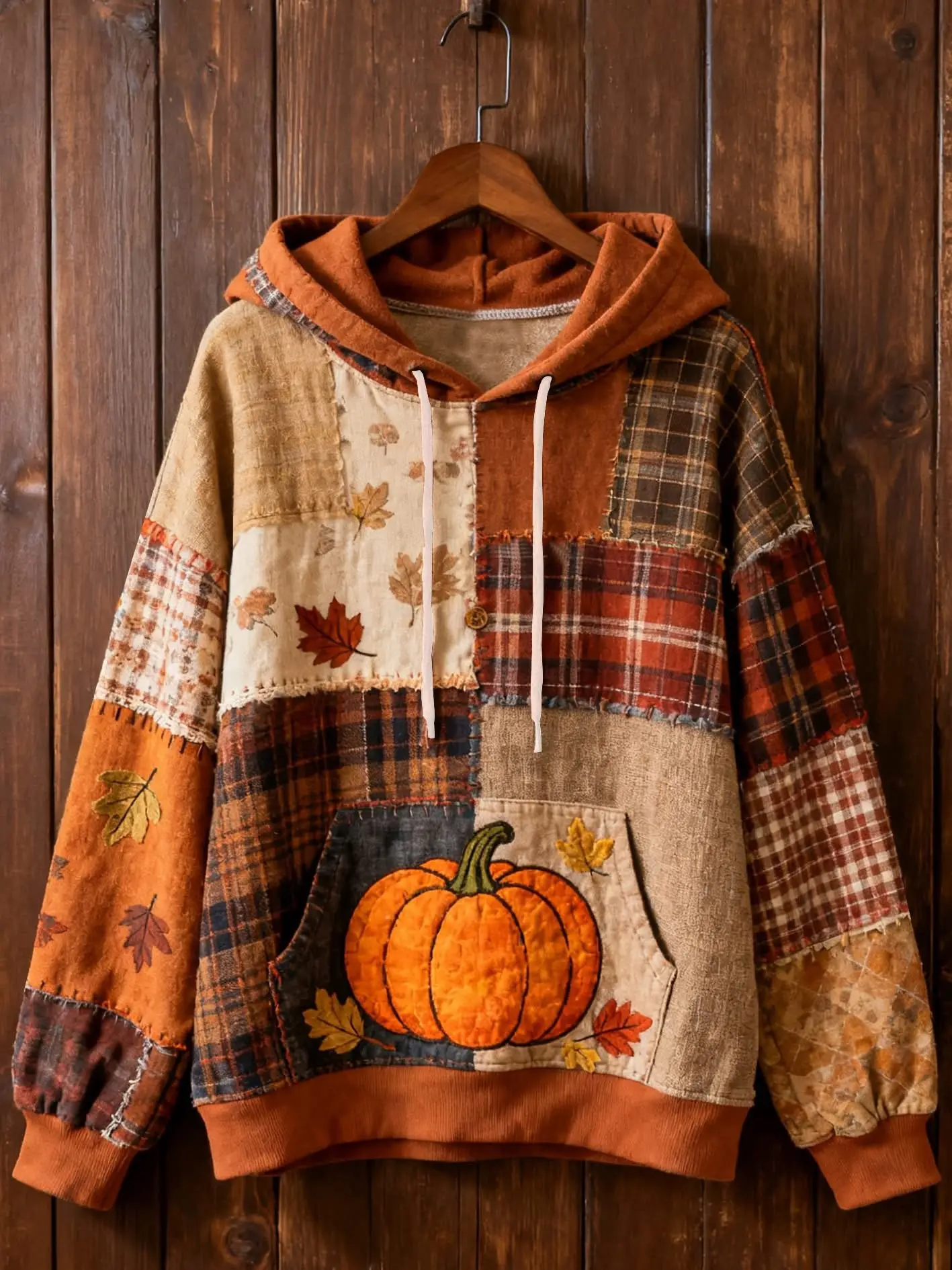 Pumpkin Thanksgiving Hoodie Vintage Pumpkin Vibes Merch Unique Gifts For Her