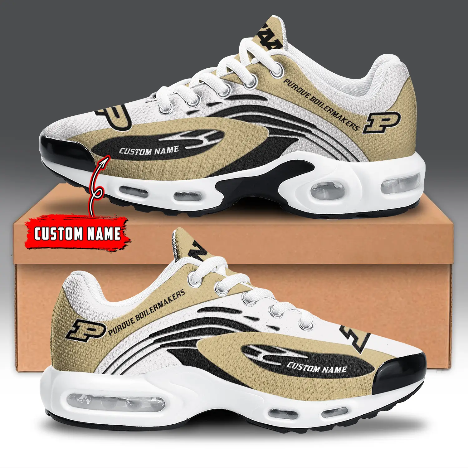 Purdue Boilermakers Air Max Plus Shoes Sneakers For Men And Women Purdue Boilermakers Air Max Plus Shoes Sneakers For Men And Women - Image 1