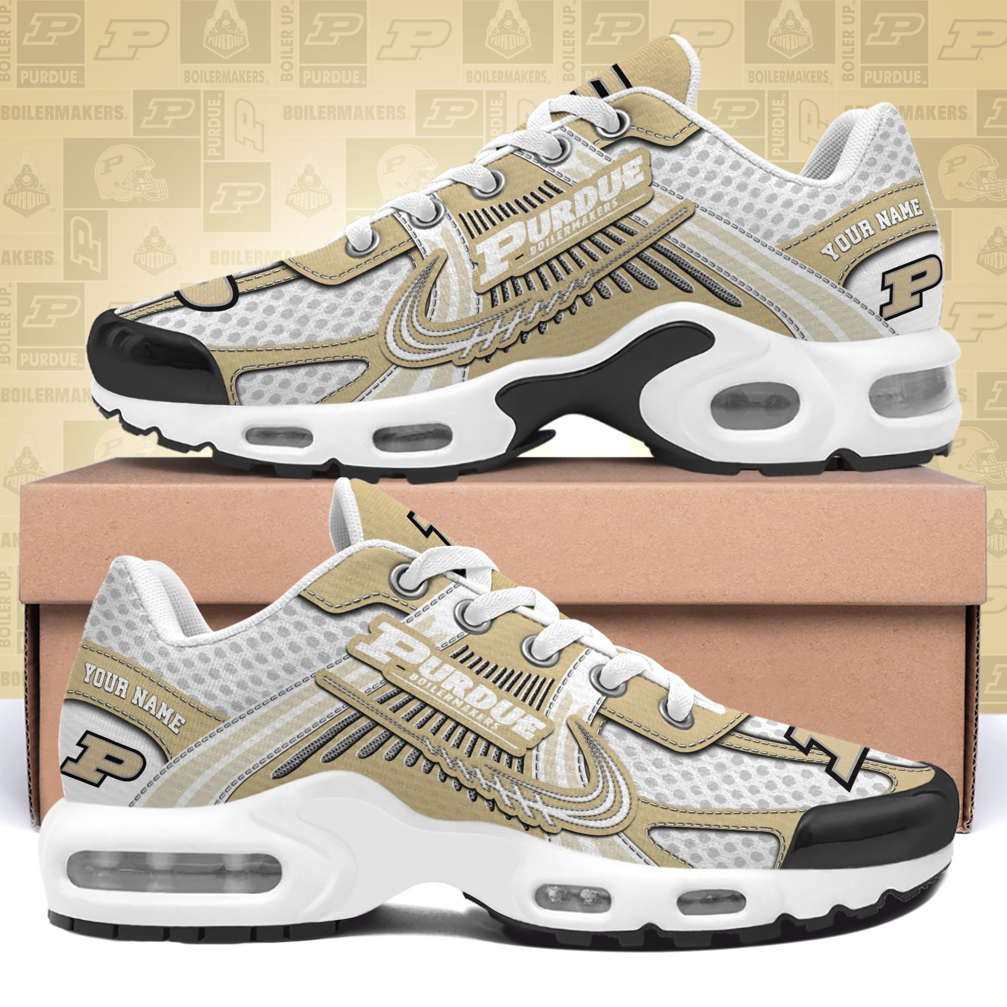 Purdue Boilermakers Shoes Custom Your Name Air Max Shoes & Air Cushion Sneakers Purdue Boilermakers Shoes Custom Your Name Air Max Shoes & Air Cushion Sneakers - Image 1