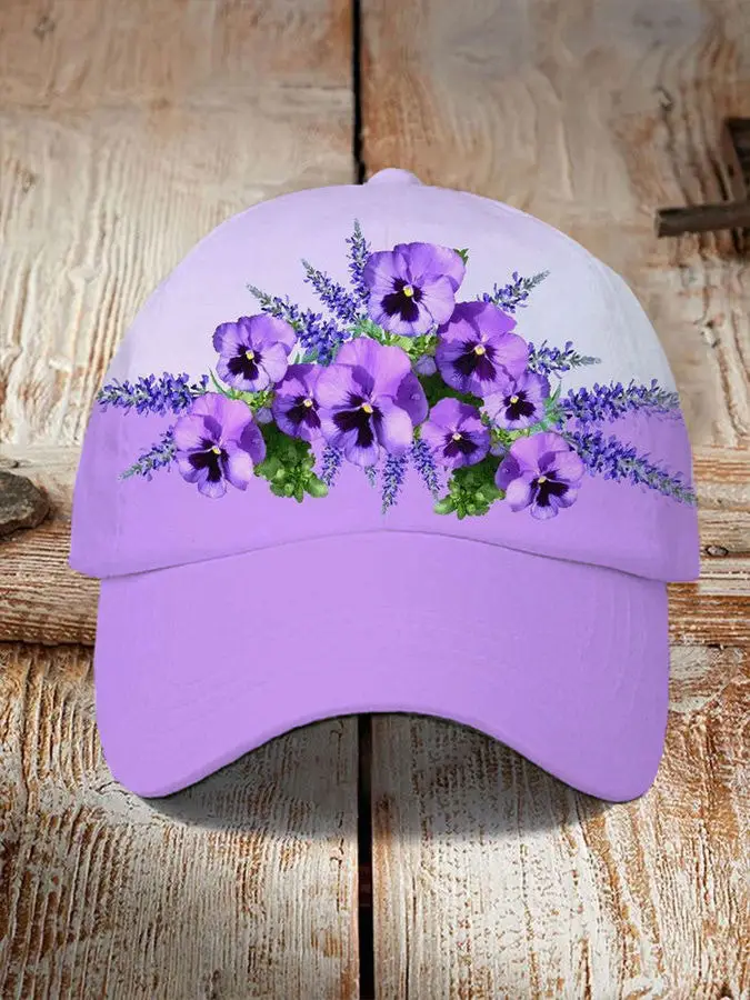 Purple Poppy Hat Womens Patriotic Hat Mother's Day Gifts For Mom Wife -WearandDecor