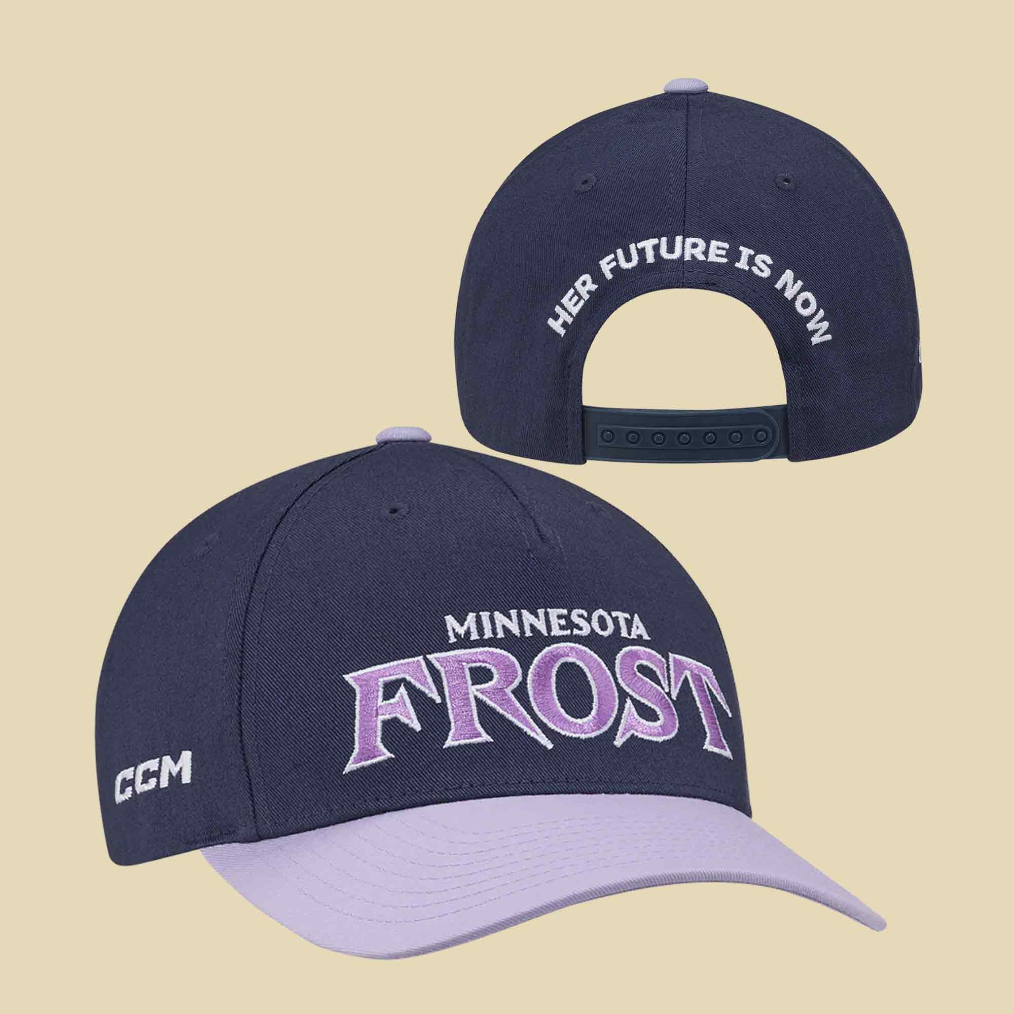 PWHL Merch Minnesota Frost CCM Her Future Is Now Hat Gift for Minnesota Lovers PWHL Merch Minnesota Frost CCM Her Future Is Now Hat Gift for Minnesota Lovers - Image 1