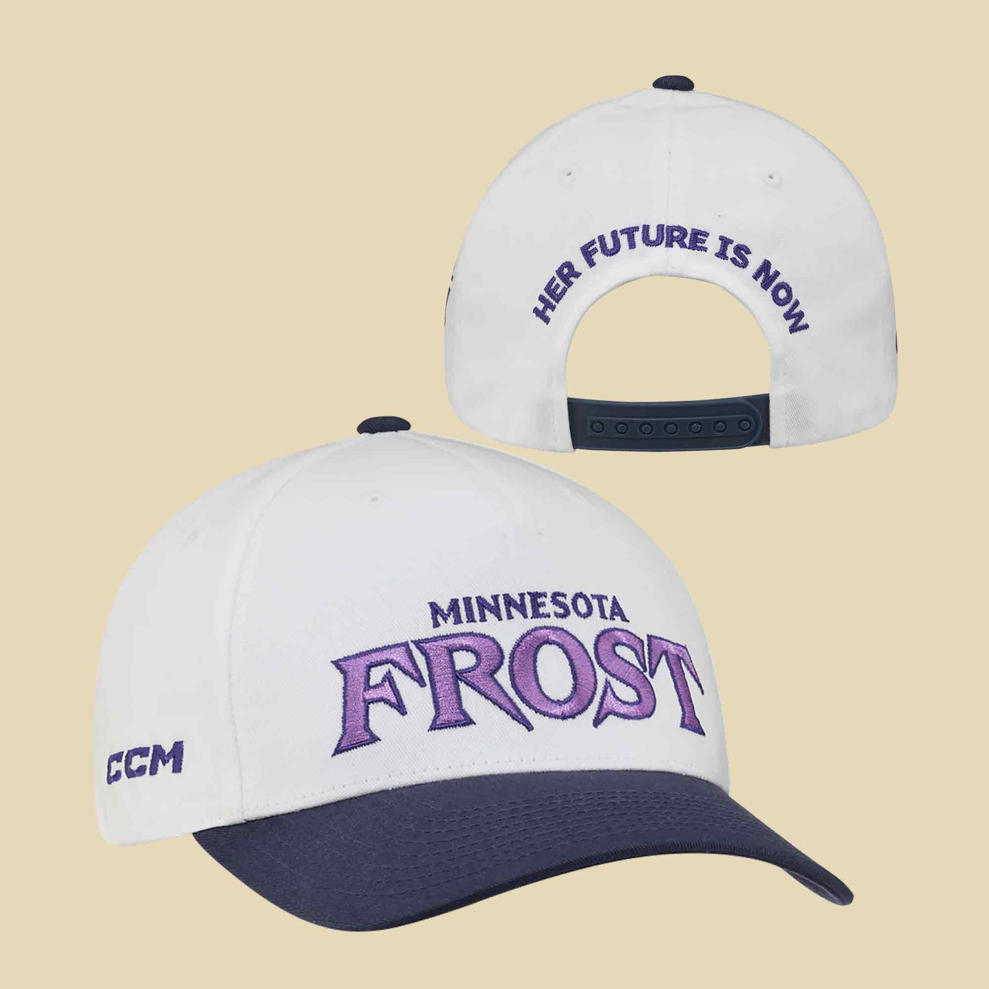 PWHL Merch Minnesota Frost CCM Her Future Is Now White Hat Minnesota Gift for Fans