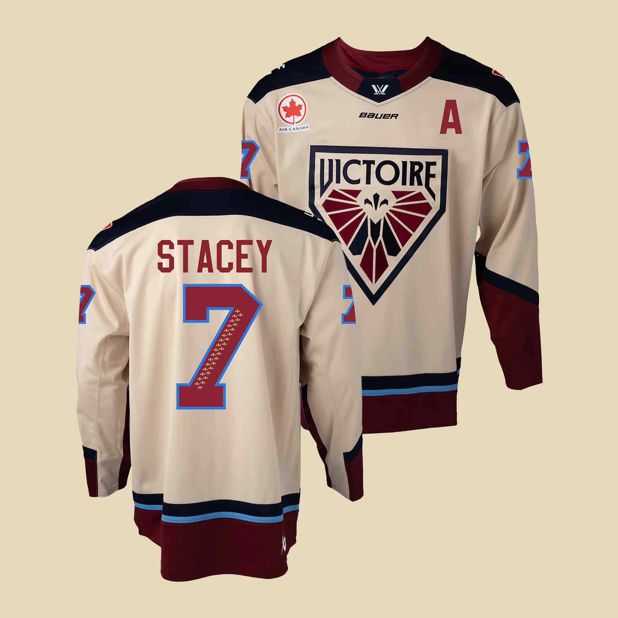 PWHL Merch Montreal Victoire Laura Stacey Bauer Jersey Number 7 Hockey Lovers Gift