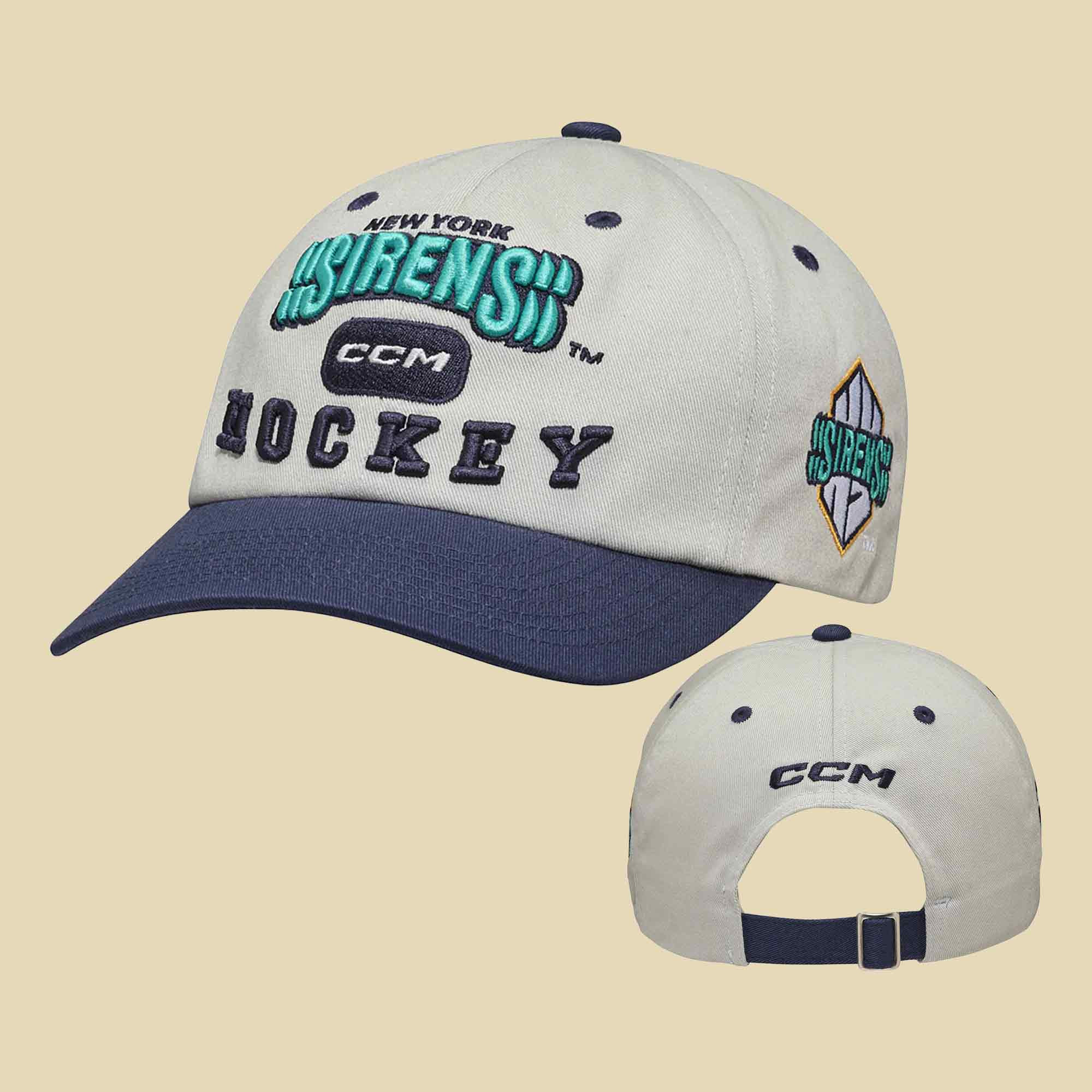PWHL Merch New York Sirens CCM Varsity Adjustable Hat Hockey Merch Gift For Sports Lovers