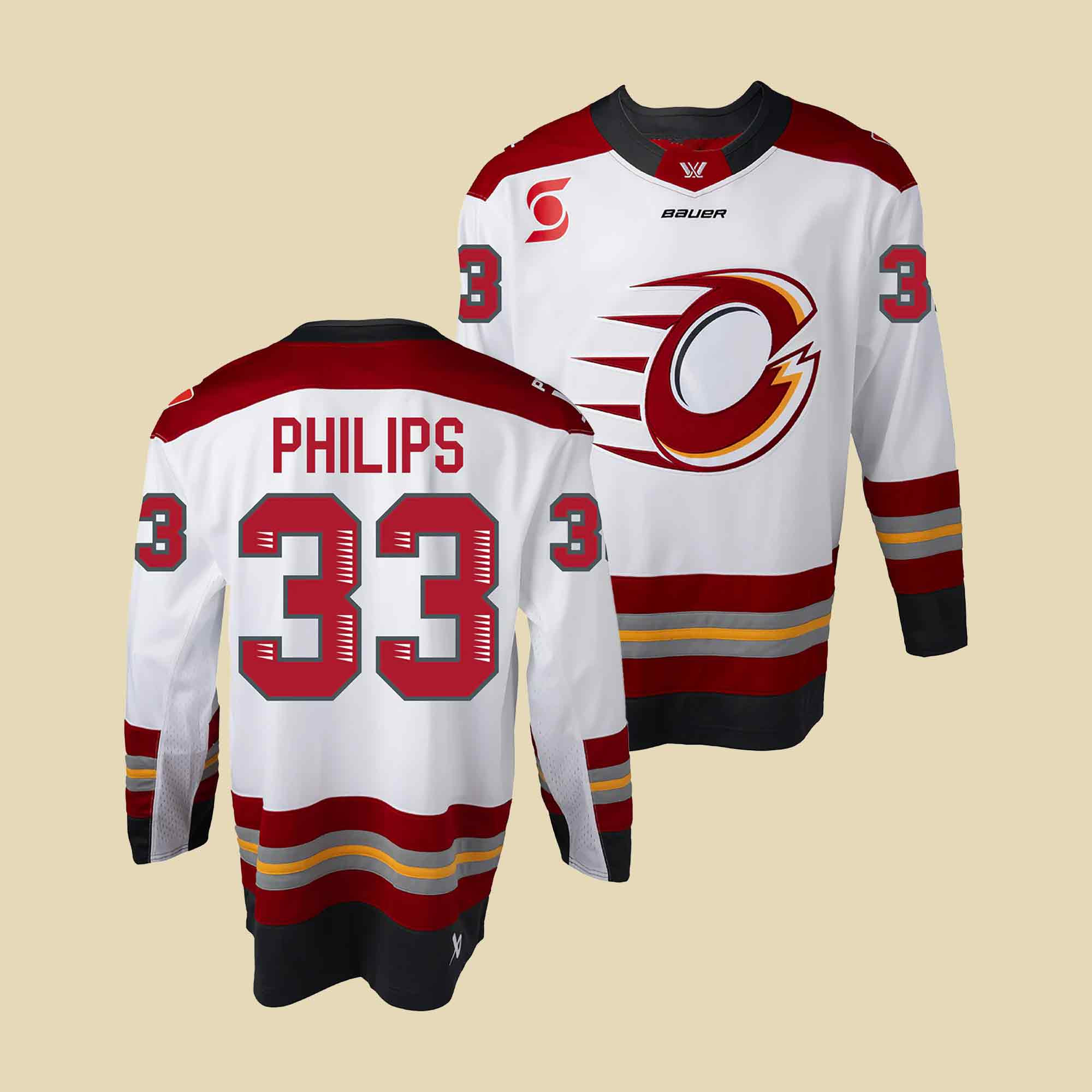 PWHL Merch Ottawa Charge Gwyneth Philips Bauer Away Jersey Hockey Fan Shirt Gift Ideas PWHL Merch Ottawa Charge Gwyneth Philips Bauer Away Jersey Hockey Fan Shirt Gift Ideas - Image 1
