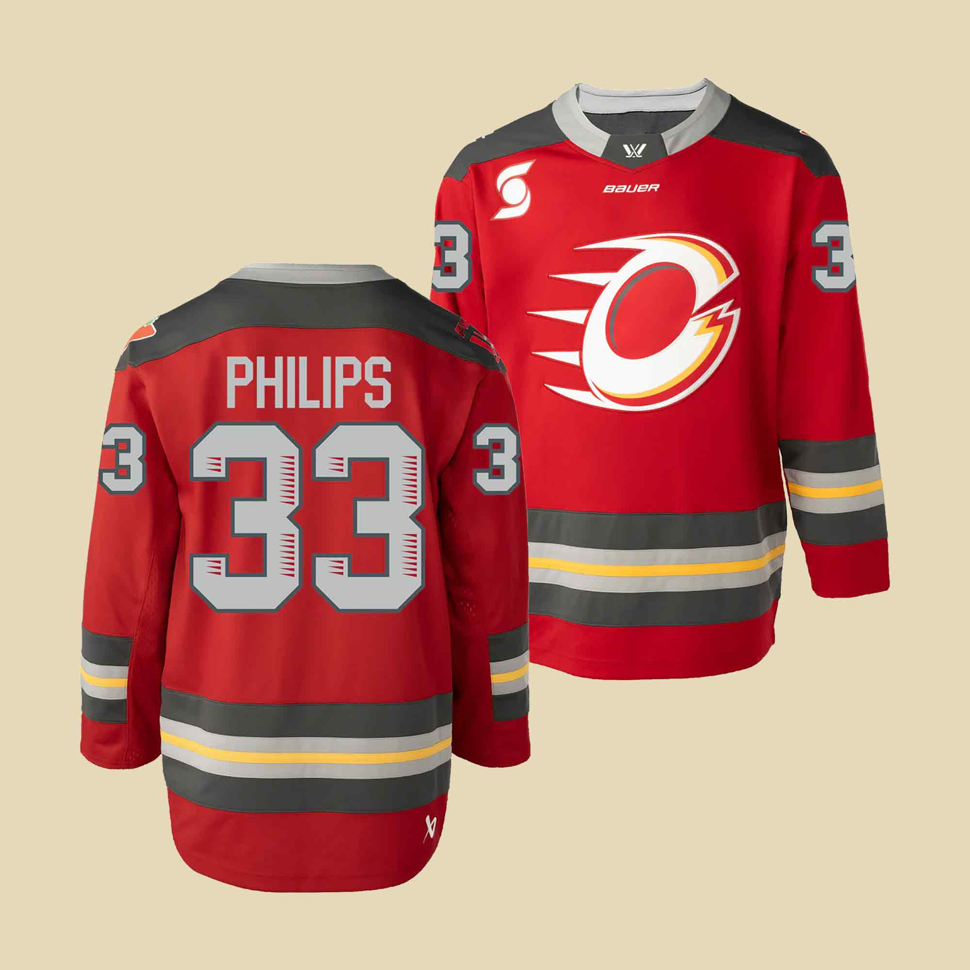 PWHL Merch Ottawa Charge Gwyneth Philips Bauer Home Jersey Ice Hockey Gear Father's Day Gifts PWHL Merch Ottawa Charge Gwyneth Philips Bauer Home Jersey Ice Hockey Gear Father's Day Gifts - Image 1