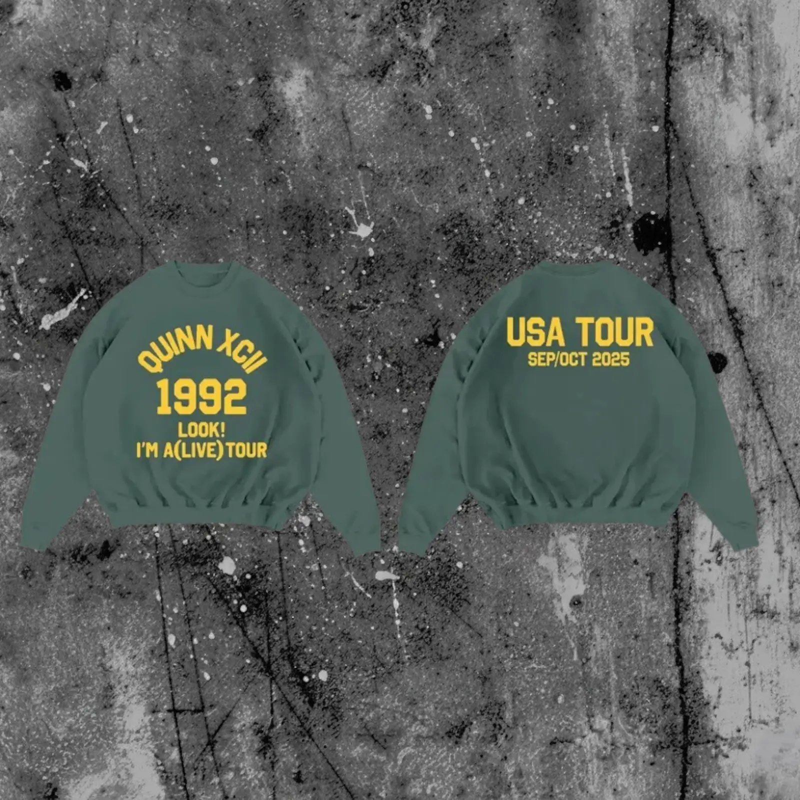 Quinn Xcii Merch 'Look! I'm A(live) Tour' Crewneck Sweatshirt USA Tour 2025 Merch Present For Fan