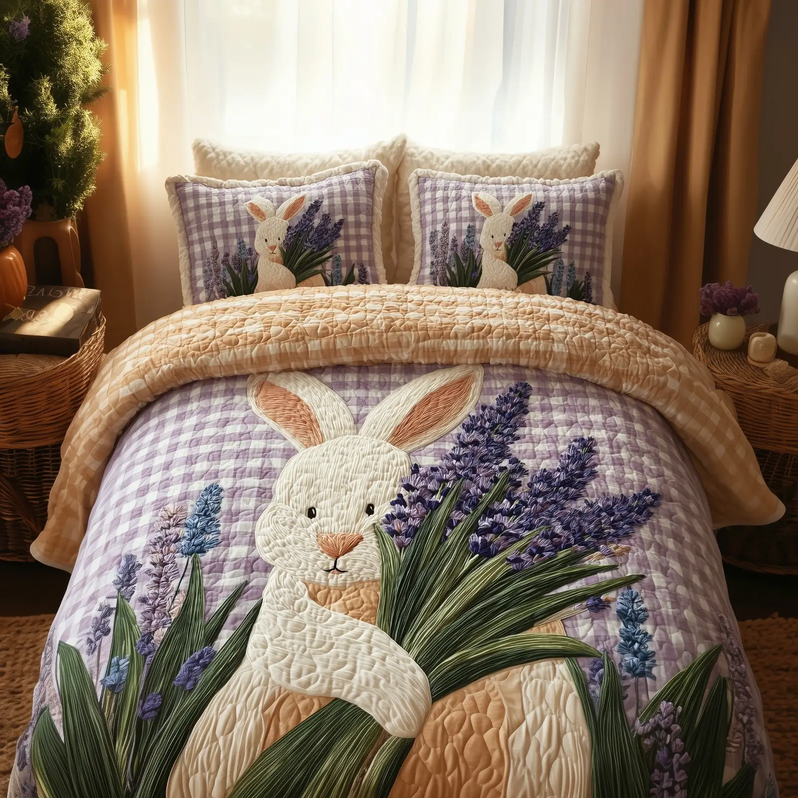 Rabbit Quilted Bedding Set Hypoallergenic Rabbit Quilted Bedding Set Hypoallergenic - Image 1