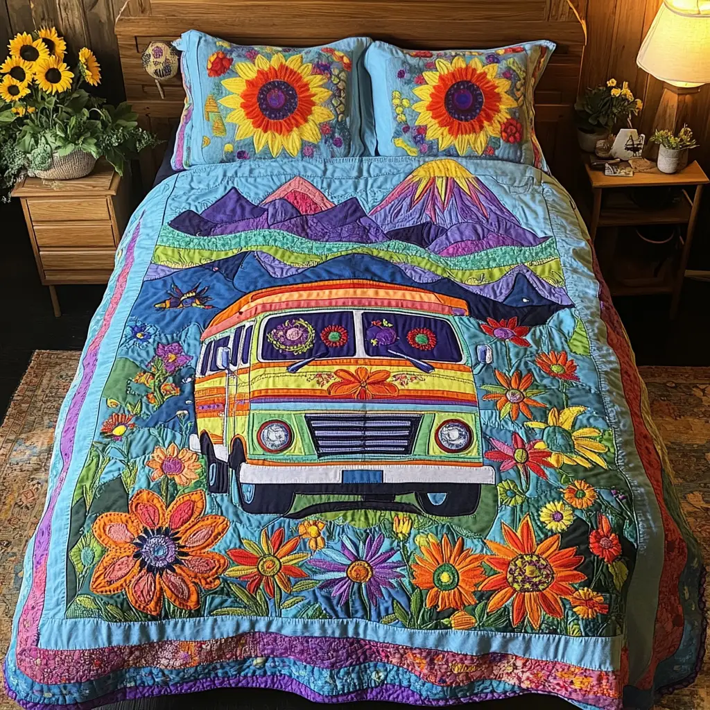 Radiant Escape Quilted Bedding Set Special Home Gift Idea for Comfortable Living