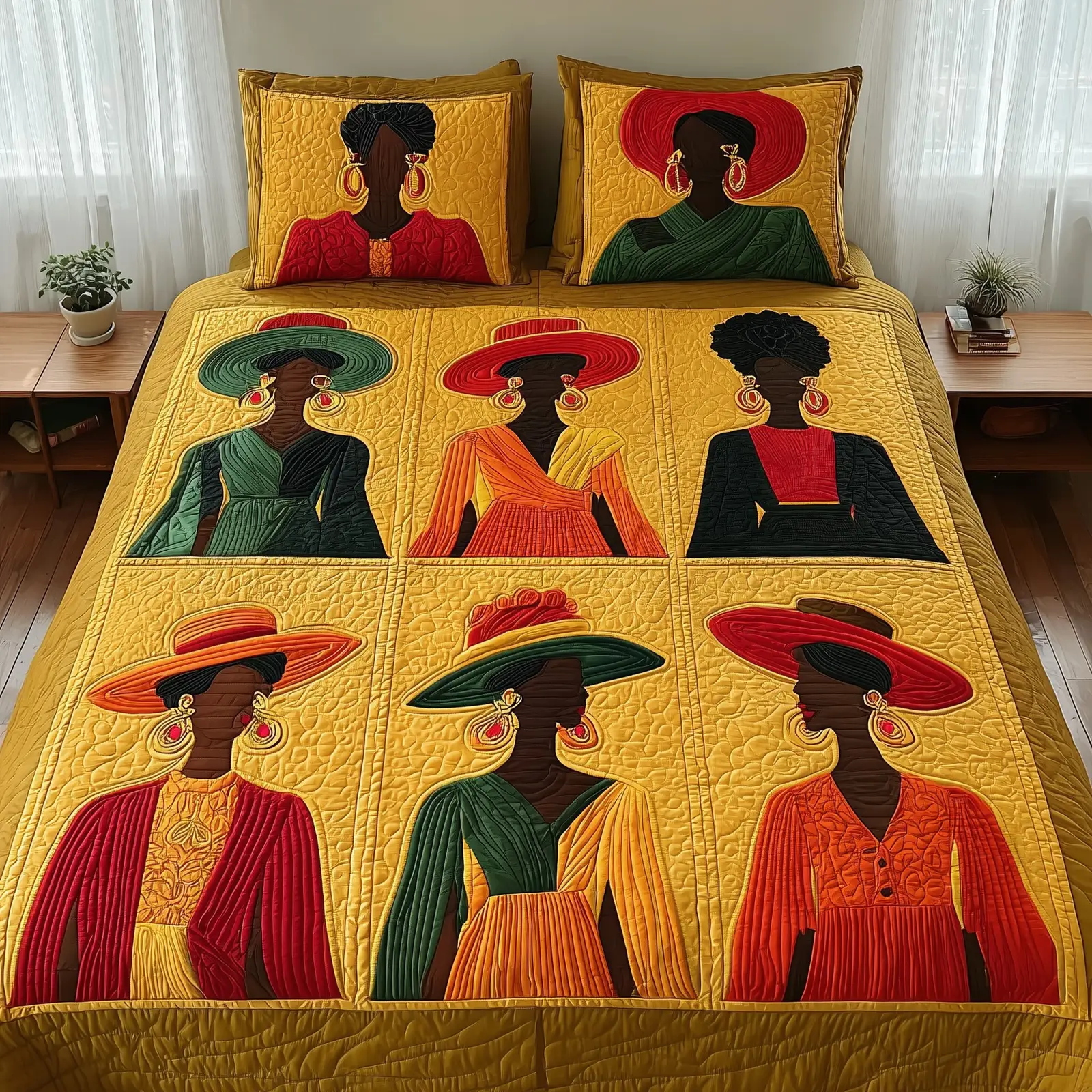 Radiant Heritage Quilted Bedding Set Duvet Cover Bedspread African American Gift Ideas For Sister