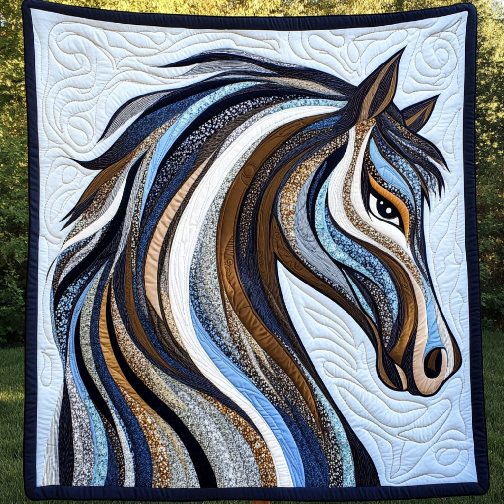 Raging Fury Quilted Blanket Cool Throw Blanket Valentines Gifts For Horse Lovers Raging Fury Quilted Blanket Cool Throw Blanket Valentines Gifts For Horse Lovers - Image 1