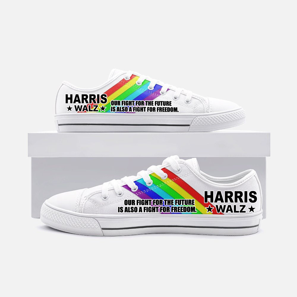 Rainbow Harris Walz '24 Our fight for the FUTURE is also a fight for FREEDOM Low Top Shoes