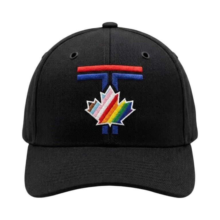 Rainbow Maple Leaf Pride Baseball Cap Symbol Canadian Clothing Gift For Him