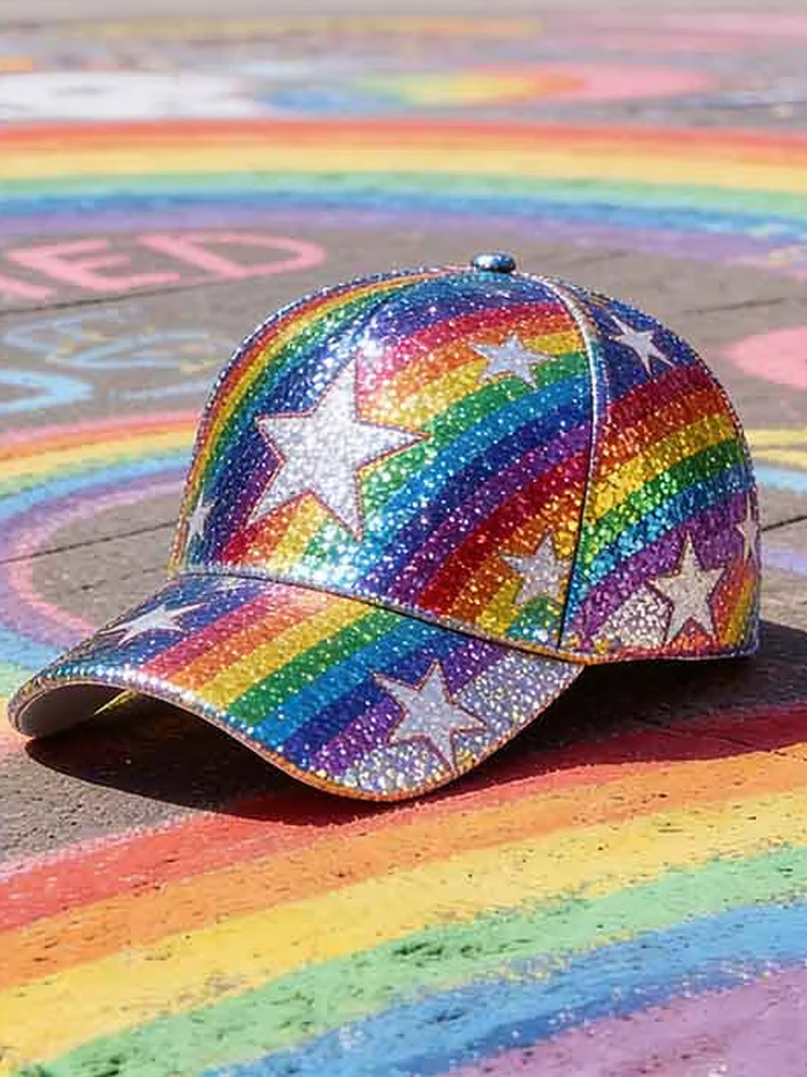 Rainbow Stars Cap LGBTQ Rainbow Dad Hat Gift For Love Advocates