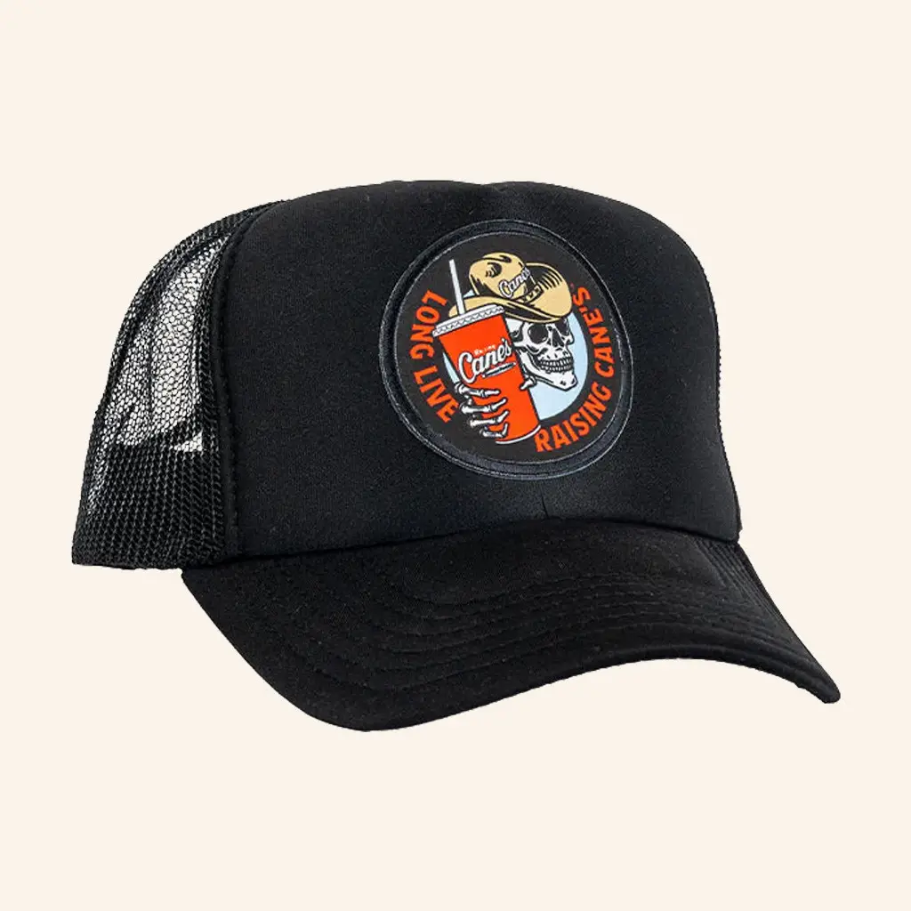 Raising Canes Merch Cowboy Skull Trucker Hat Unique Gifts For Brother - WearandDecor