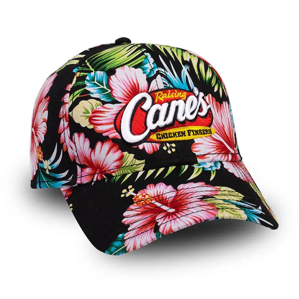Raising Canes Merch Raising Cane's Logo Floral Embroidered Hat Unique Gifts For Wife - WearandDecor