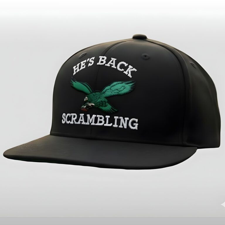 Randall Cunningham He’s Back Scrambling Snapback Hat Philadelphia Eagles Merch Gifts For Fans