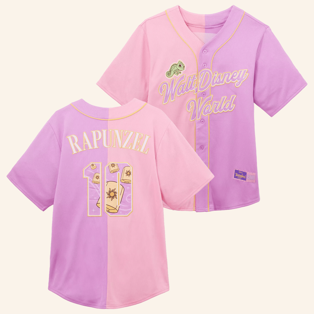 Rapunzel Baseball Jersey For Adults Tangled Apparel Walt D World Merch Gifts For Besties - WearandDecor