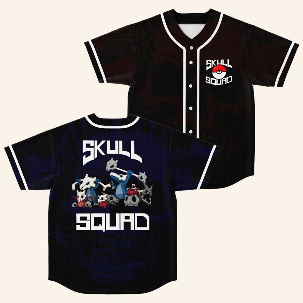 Rave Bonfire Merch Ricci Skull Squad Baseball Jersey Gift Ideas For Friends -WearandDecor