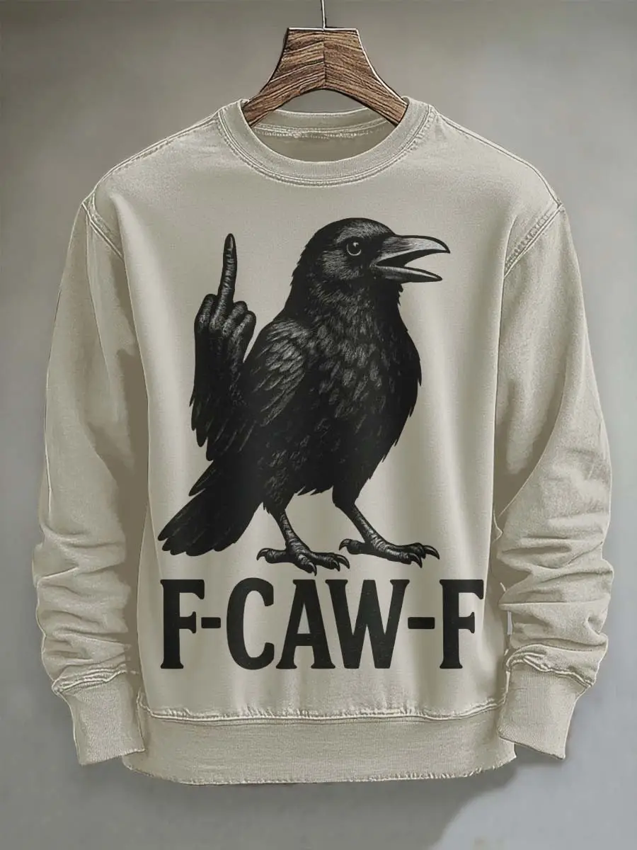 Raven Hands On F CAW F Sweatshirt Funny Clothing Raven Lover Present Ideas