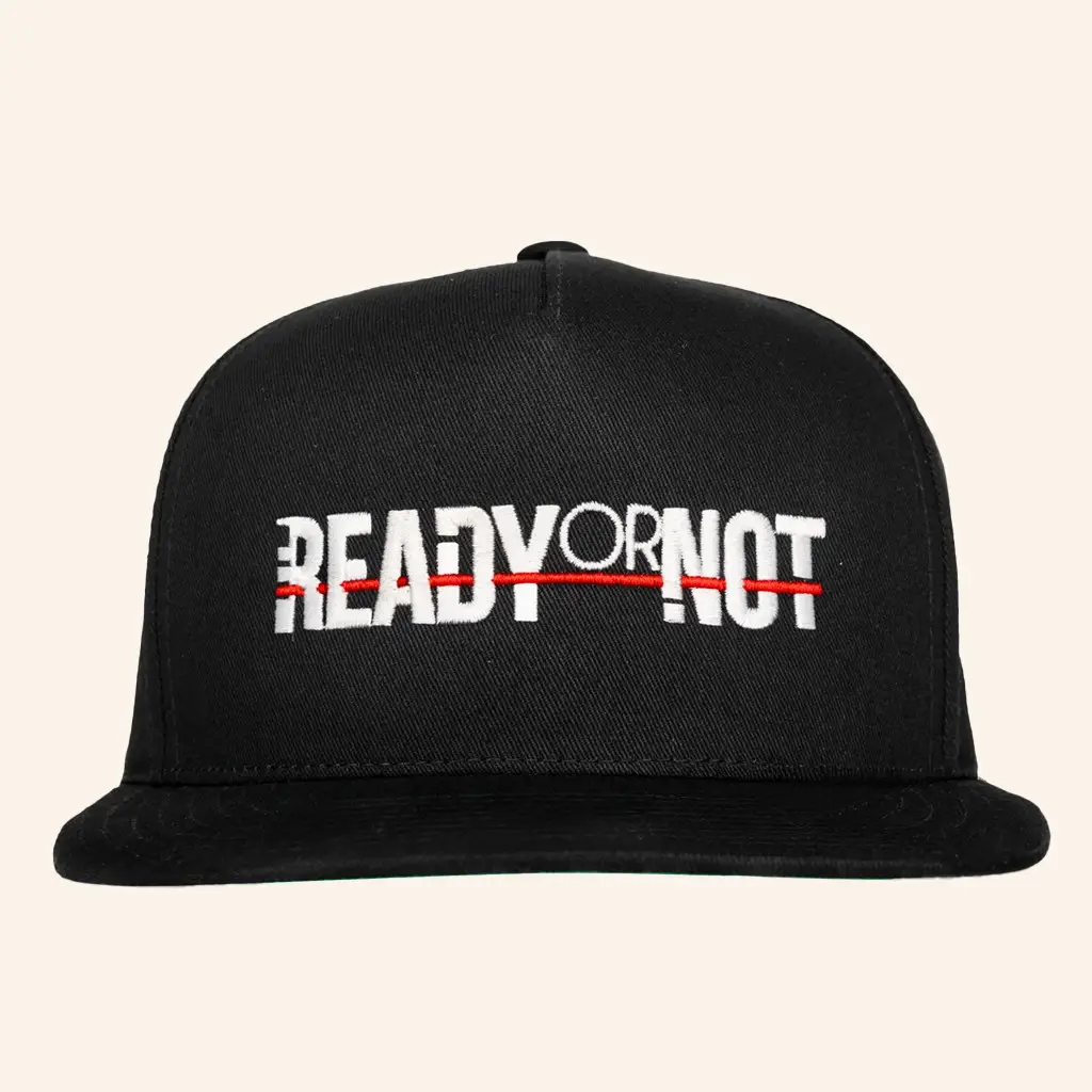 Ready Or Not Merch Ready Or Not Logo Embroidered Snapback Hat Gifts For Brothers Ready Or Not Merch Ready Or Not Logo Embroidered Snapback Hat Gifts For Brothers - Image 1